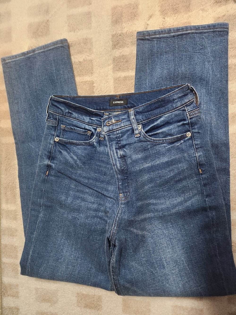 Express Women's Blue Stretch Denim Jeans